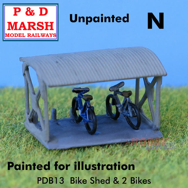 Bike Shed and 2 Bikes - Unpainted | P&D Marsh  | B13