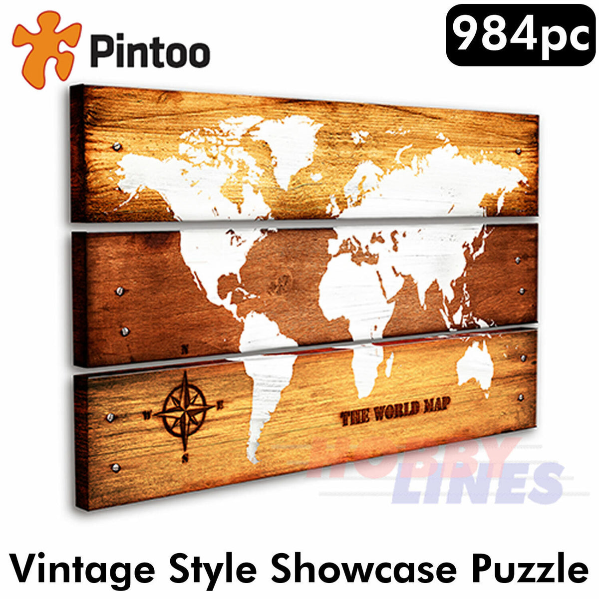 Showpiece Puzzle - Vintage Style Canvas Set - 23" x 14" 984pc | Pintoo | HN1063