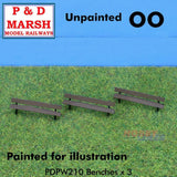 Benches x 3 - Unpainted | P&D Marsh  | PW210