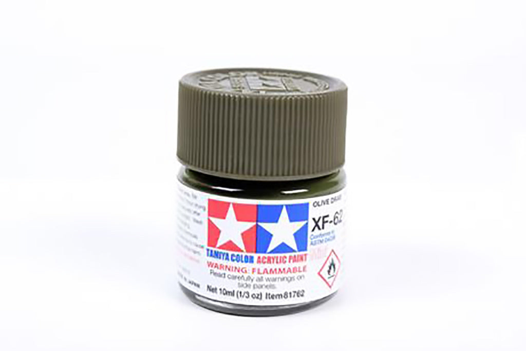 Tamiya Acrylic Mini Paint Xf-62 Olive Drab