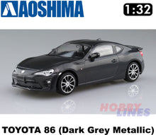 Load image into Gallery viewer, Toyota GT86 (Dark Grey Metallic) Snap Together GT 86 1:32 scale kit Aoshima 0559
