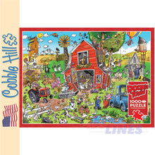 Load image into Gallery viewer, DoodleTown Farmyard Folly COBBLE HILL 1000 piece puzzle
