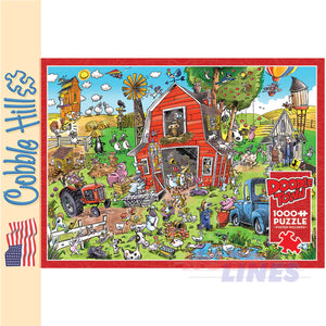 DoodleTown Farmyard Folly COBBLE HILL 1000 piece puzzle