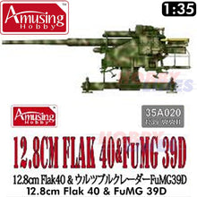 Load image into Gallery viewer, 12.8cm Flak 40 &amp; FuMG 39D model kit Amusing Hobby 35A020
