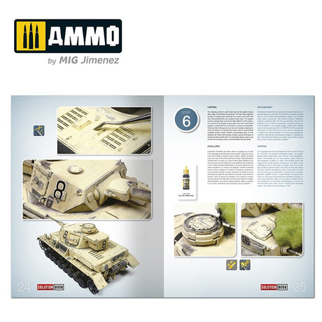 Solution Book 19 - How to Paint WWII German D.A.K.Vehicles (English, Castellano, Français, Deutsch) | Ammo by Mig Jimenez | MIG6602