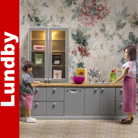 KITCHEN SINK & DISHWASHER with Lighting Doll House LUNDBY 60-6054-00