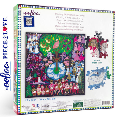 12 Days of Christmas  1000 pc Puzzle | eeBoo | ZTTDC
