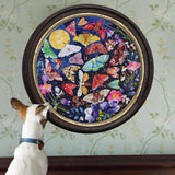Moths 500 pc Round Puzzle | eeBoo |  PZFMOT
