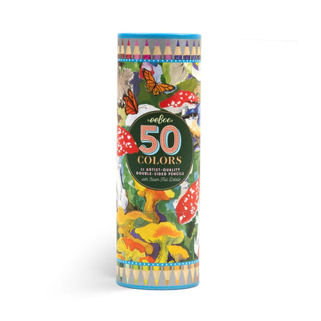 Mushroom 25 Double-Sided Coloured Pencils | eeBoo | PTB327