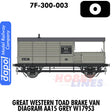 Great Western Railway Toad Brake Van -Grey - W17953 | Dapol | 7F-300-003