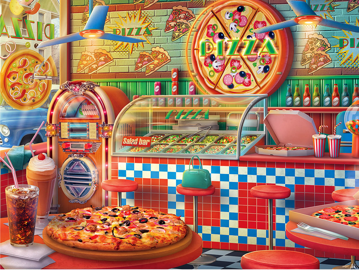 THE PIZZA SHOP 1000pc SPRINGBOK Jigsaw Puzzle 11224