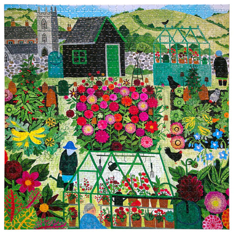 eeBoo GARDEN HARVEST 1000 pc Square Jigsaw Puzzle Super Deluxe PZTGHV