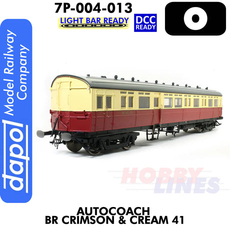 Autocoach BR Crimson & Cream 41 Coach - DCC & Lightbar Ready | Dapol | 7P-004-013