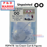 Ice Cream Cart and Figures - Unpainted | P&D Marsh | PW78