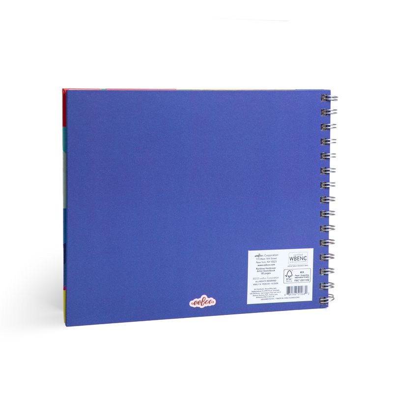 Rainbow Hardcover Artist Sketchbook - 80pg | eeBoo | SKL114