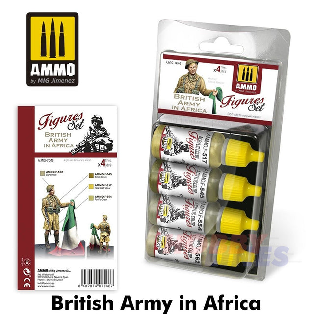 British Army in Africa WWII Figures Set Acrylic paints AMMO Mig Jimenez MIG7046