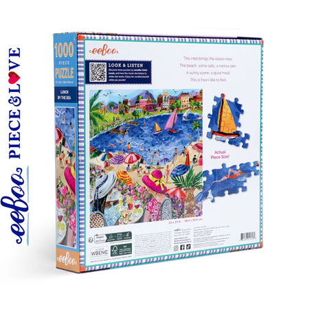 eeBoo LUNCH BY THE SEA 1000 pc Square Jigsaw Puzzle Super Deluxe PZT117