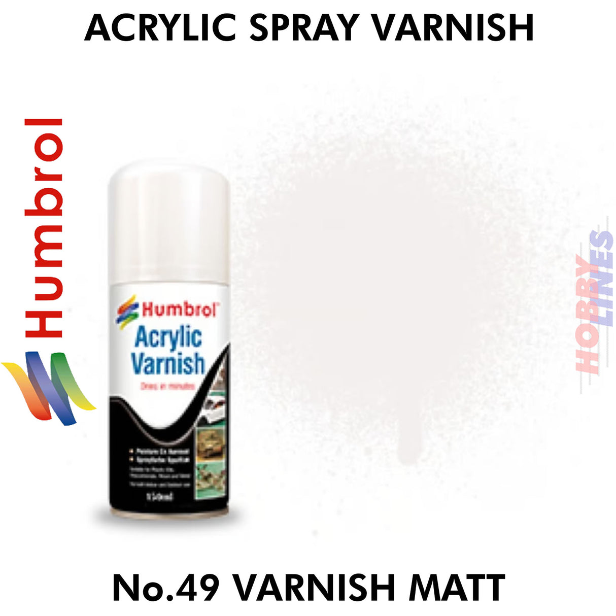150ML Humbrol Sprays Acrylic No 49 Varnish Matt