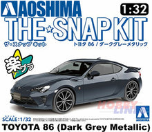 Load image into Gallery viewer, Toyota GT86 (Dark Grey Metallic) Snap Together GT 86 1:32 scale kit Aoshima 0559
