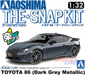 Toyota GT86 (Dark Grey Metallic) Snap Together GT 86 1:32 scale kit Aoshima 0559