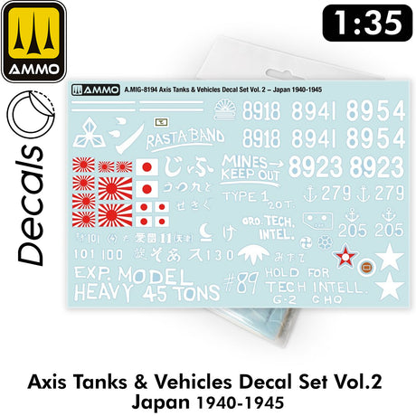 Axis Tanks & Vehicles DECAL SET Vol.2 Japan 1940-1945 Insignia | Ammo by Mig Jimenez