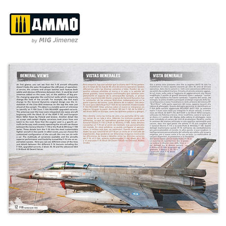 F-16 FIGHTING FALCON Visual Modelers Guide Book Ammo by Mig Jimenez MIG6029