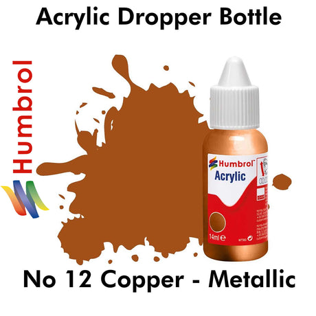 Acrylic Dropper -  No 12 Copper - Metallic | Humbrol | DB0012
