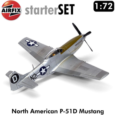 North American P-51D Mustang WWII  Starter Set | Airfix | A55013