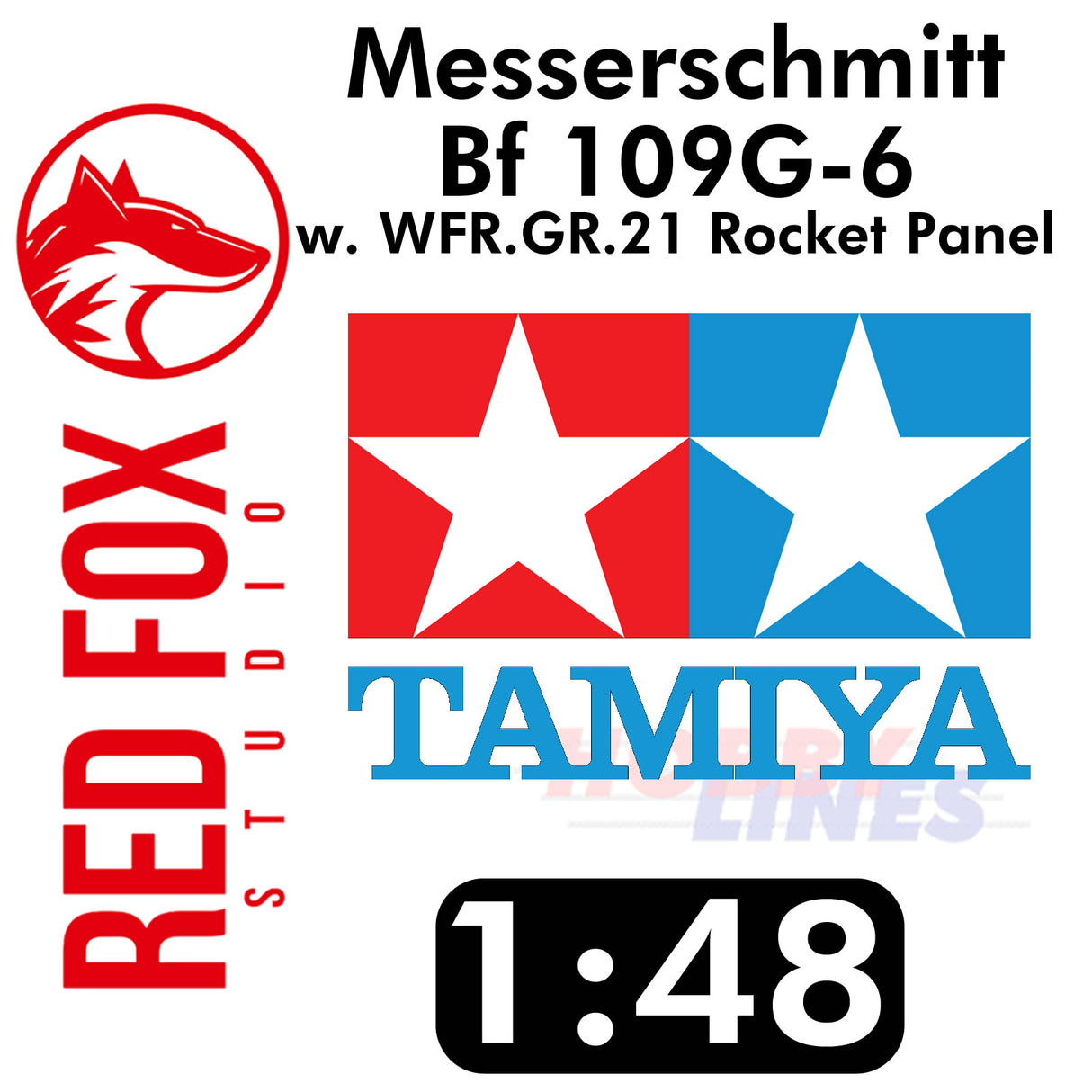 Messerschmitt Bf 109G-6 WFR.GR.21 Rocket Panel 3D decasl Tamiya kit Red Fox Studio RFSQS-48029