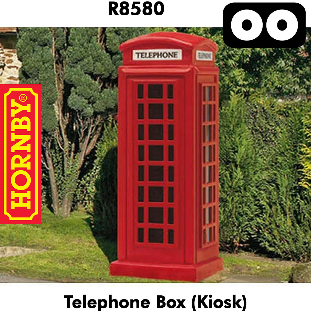 OO Gauge Red Telephone Box Kiosk | 1:76 Scale | Hornby | R8580