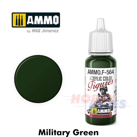 Ammo ACRYLIC COLOUR for FIGURES 17ml jar agitator ball Full Range Mig Jimenez