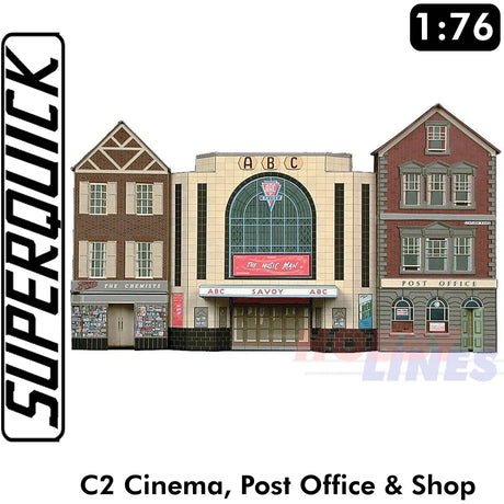 POST OFFICE & SHOP C2 1:72 OO HO Gauge Railways Building Series C C02 SuperQuick