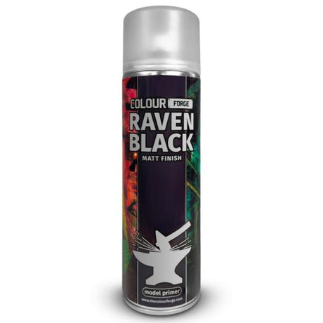 Raven Black - 500ml Spray Primer | Colour Forge | TCFSPR027