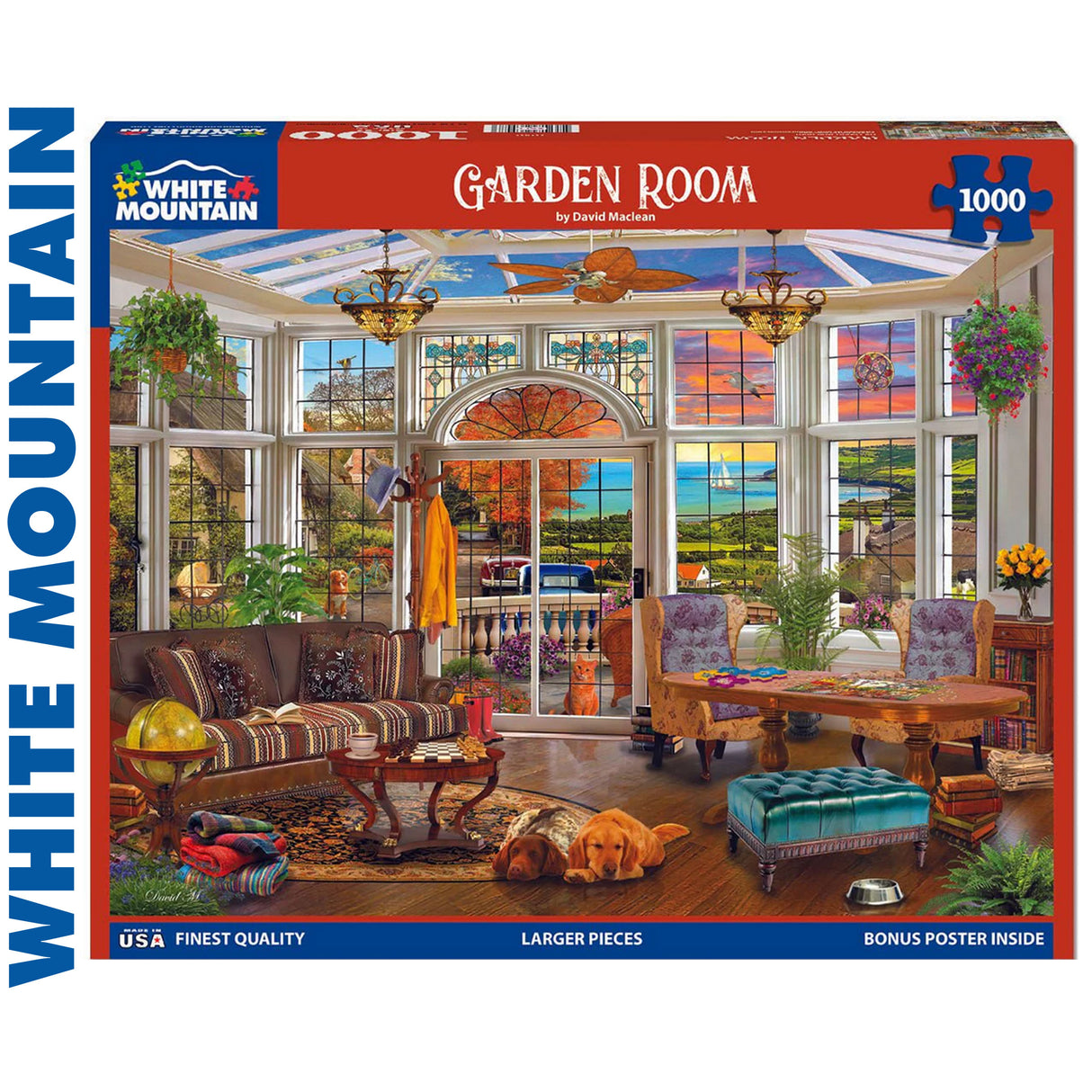 GARDEN ROOM 1000 pc super deluxe Jigsaw Puzzle WHITE MOUNTAIN 1949