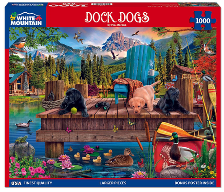Dock Dogs - 1000pc Puzzle | White Mountain | 2045pz