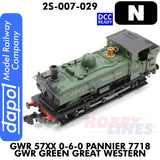 Great Western Railway - 57XX 0-6-0 Pannier 7718 Green Great Western - DCC Ready |  Dapol | 2S-007-029