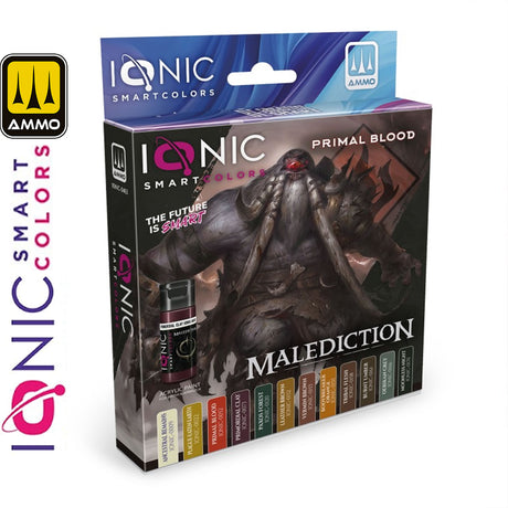 Acrylic Paint Set - 12 x 20ml Jars - Malediction Primal Blood | IONIC | IONIC0463