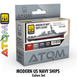 ATOM Modern US Navy Ships colors Set - 4 20ml Acrylic Paint |  Ammo by Mig Jimenez 