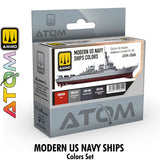ATOM Modern US Navy Ships colors Set - 4 20ml Acrylic Paint |  Ammo by Mig Jimenez 