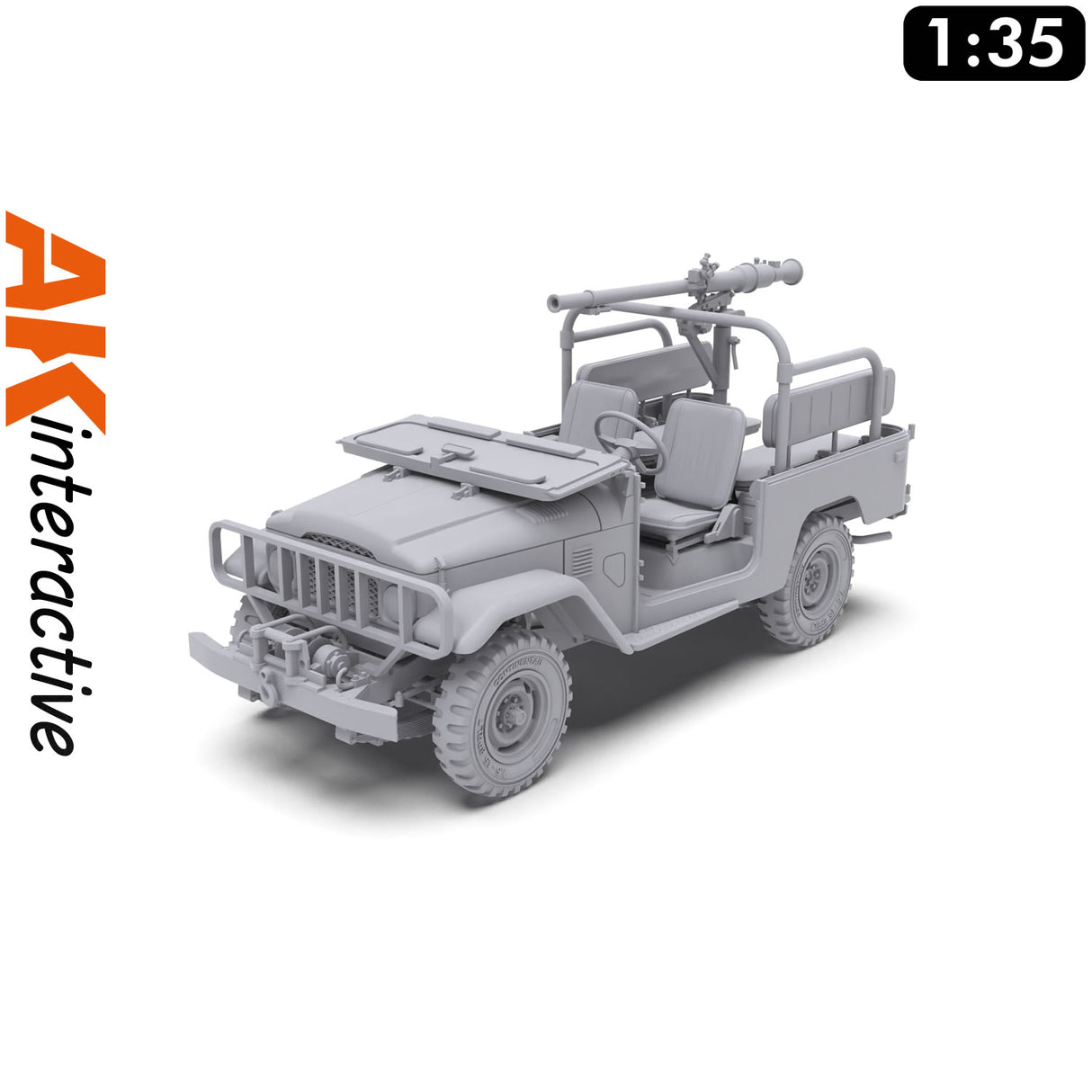 FJ43 Pickup with SPG-9.  Recoilless Gun - Model Kit | AK interactive | AK35003