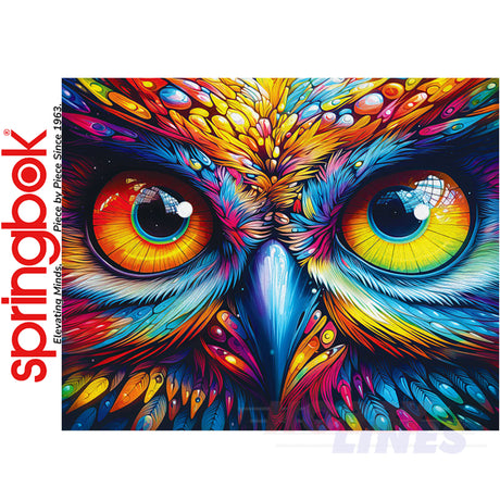 LOOK OF THE WILD Owl 1000 piece SPRINGBOK Jigsaw Puzzle Random Cut Super Deluxe