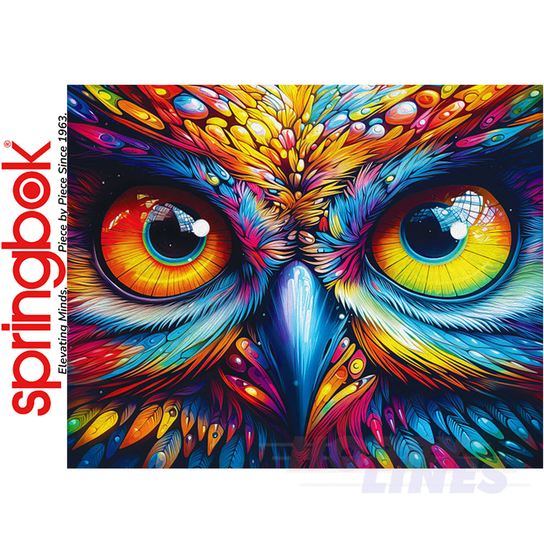 LOOK OF THE WILD Owl 1000 piece SPRINGBOK Jigsaw Puzzle Random Cut Super Deluxe