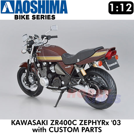 KAWASAKI ZR400C ZEPHYR 2003 Custom Parts motorcycle 1:12 kit AOSHIMA 06532