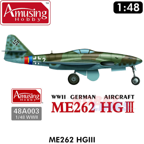 Messerschmitt Me262 HGIII 1:48 Model kit AMUSING HOBBY AH48A003