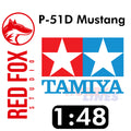 P-51D Mustang 3D instrument panel decals Tamiya kit Red Fox Studio RFSQS-48030