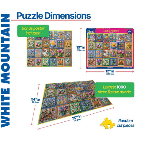Easter Crochet - 1000pc Puzzle | White Mountain | 2096pz