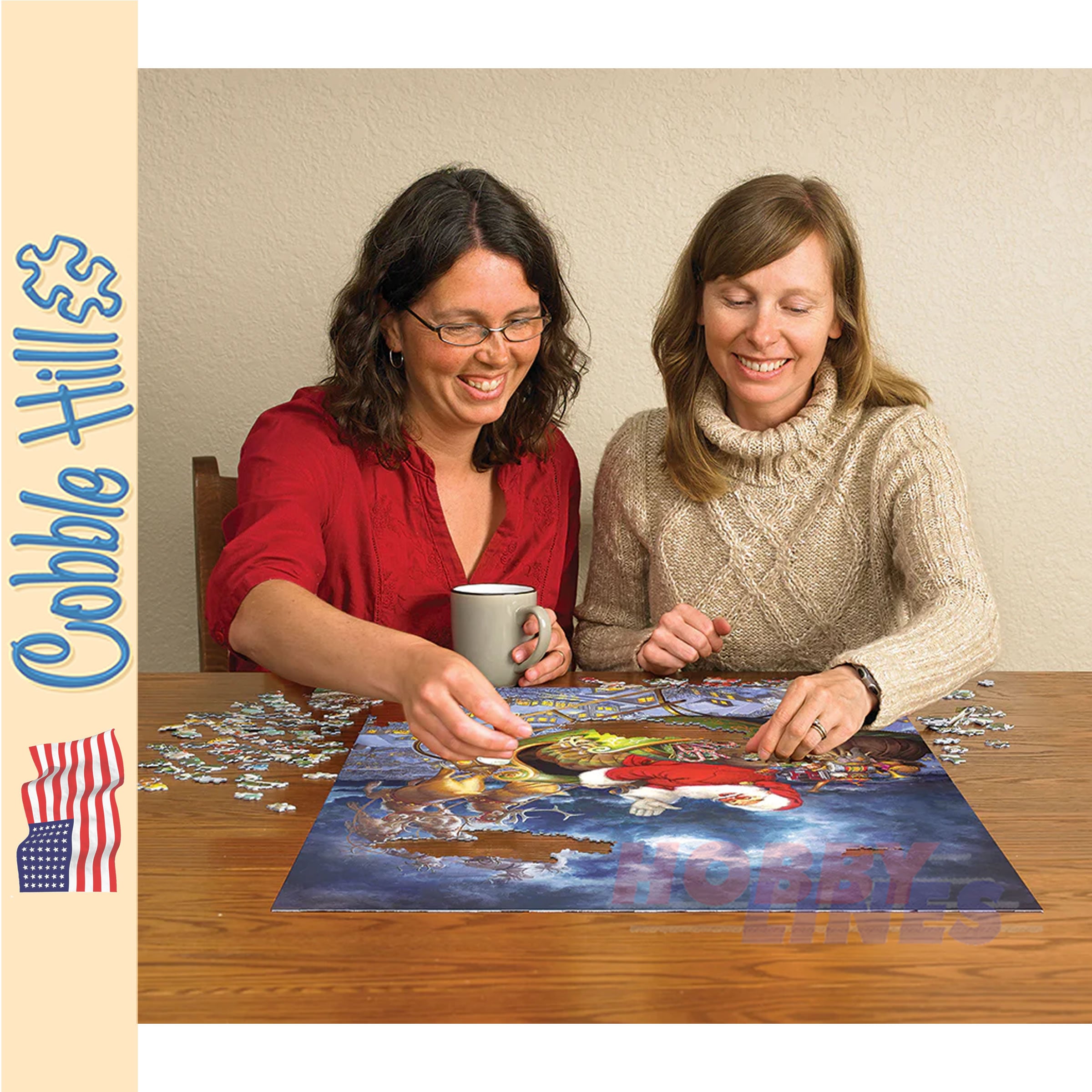Herman Miller 「Merry Christmas」ブロックパズル Merry Christmas to All COBBLE HILL 1000pc jigsaw puzzle 40206