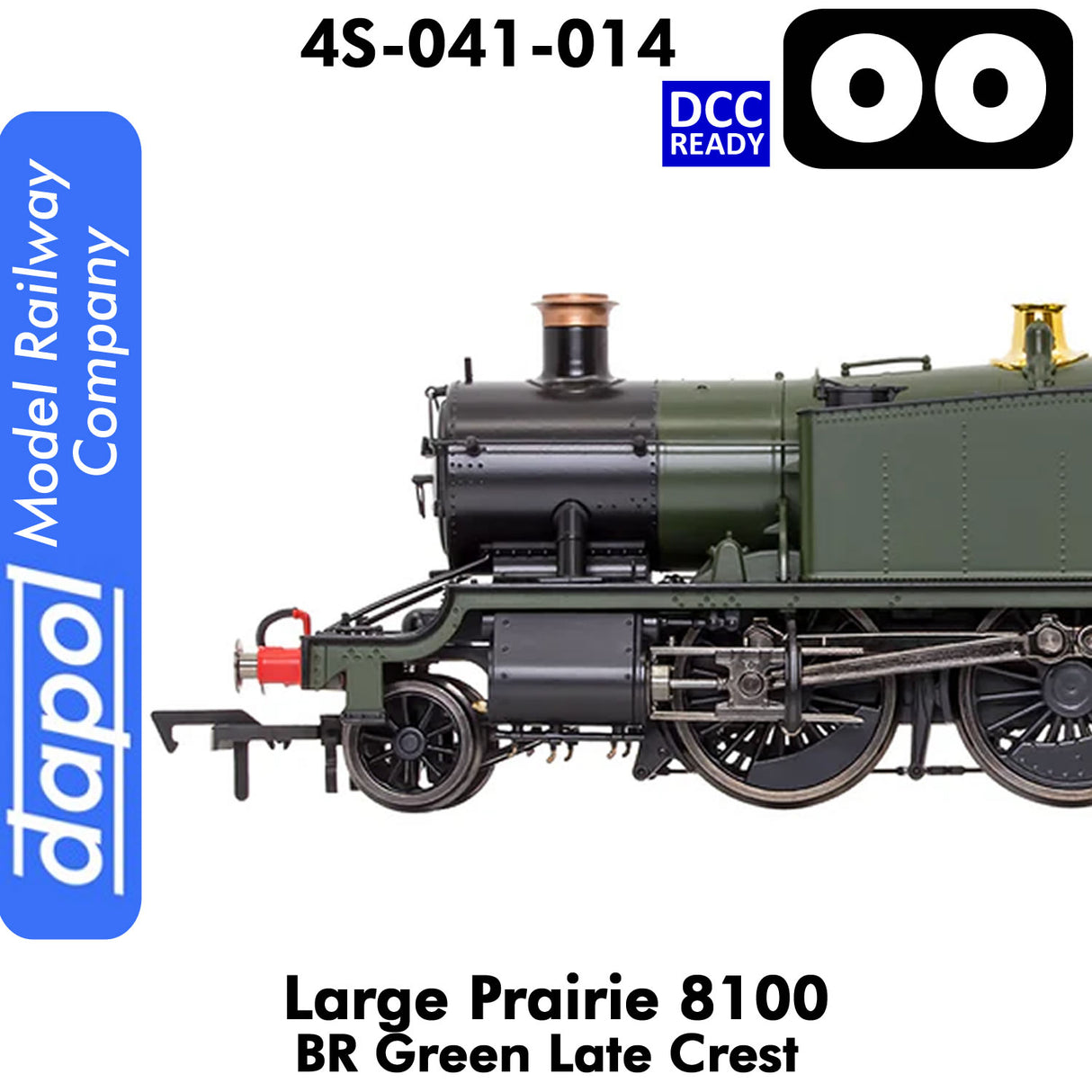LARGE PRAIRIE 8100 BR Late Crest Steam Locomotive DCC Ready | Dapol | 4S-041-014