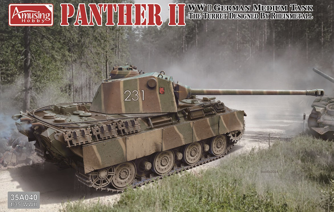 PANTHER II Rheinmetall turret 1:35 kit Amusing Hobby 35A040