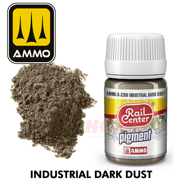 INDUSTRIAL DARK DUST Rail Centre pigment 35 mL Ammo by Mig Jimenez MIGR2309